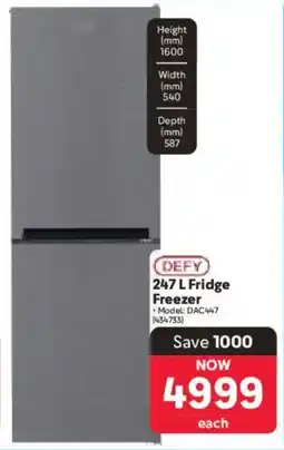 Makro DEFY Fridge Freezer offer