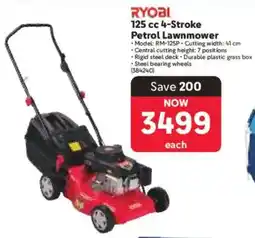 Makro Ryobi 125 cc 4-Stroke Petrol Lawnmower offer