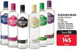 Makro Russian Bear Vodka Infusion Range offer