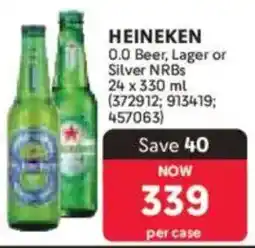 Makro Heineken 0.0 Beer, Lager or Silver NRBs offer