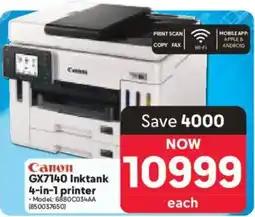 Makro Canon GX7140 Inktank 4-in-1 printer offer
