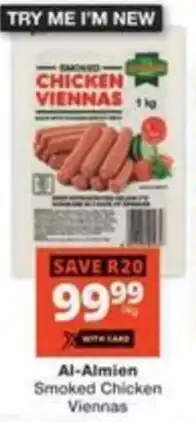 Checkers Hyper Al-Almien Smoked Chicken Viennas offer