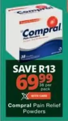 Checkers Hyper Compral Pain Relief Powders offer