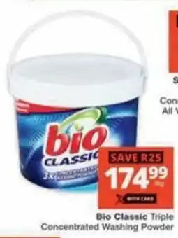 Checkers Hyper Bio Classic Triple Concentrated Washing Powder offer