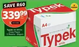 Checkers Hyper Typek A4 White Copy Paper offer