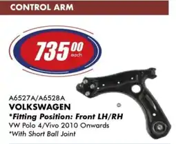 Goldwagen Vika Volkswagen control arm offer
