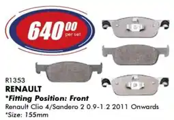 Goldwagen Ferodo renault brake pad set offer