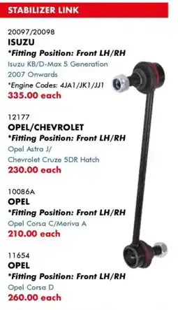 Goldwagen Febi Bilstein Isuzu Stabilizer Link offer