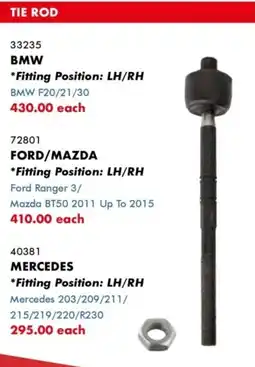 Goldwagen Febi Bilstein BMW Tie Rod offer