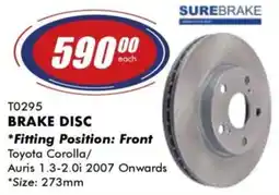 Goldwagen Surebrake brake disc offer