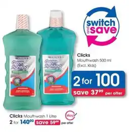 Clicks Clicks Mouthwash offer