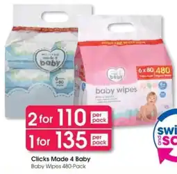 Clicks Clicks Made 4 Baby Baby Wipes offer
