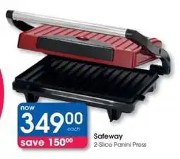 Clicks Safeway 2-Slice Panini Press offer