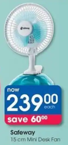 Clicks Safeway Mini Desk Fan offer