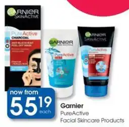Clicks Garnier Pure Active Facial Skincare Products offer