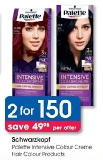 Clicks Schwarzkopf Palette Intensive Colour Creme Hair Colour Products offer