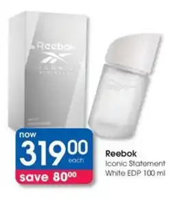 Clicks Reebok Iconic Statement White EDP offer
