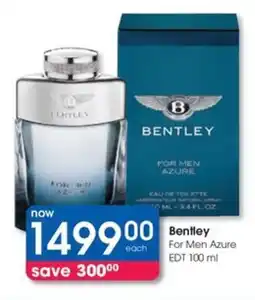 Clicks Bentley For Men Azure EDT offer