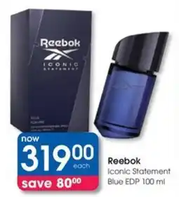 Clicks Reebok Iconic Statement Blue EDP offer