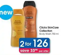 Clicks Clicks SkinCare Collection Body Wash offer