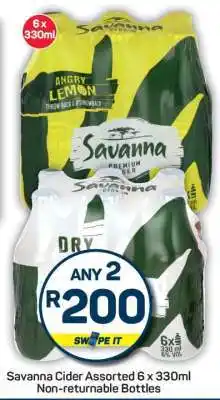 Savanna Cider Assorted 6 x 330ml Non-Returnable Bottles