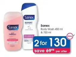 Clicks Sanex Body Wash offer