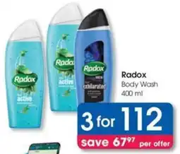 Clicks Radox Body Wash offer
