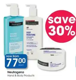 Clicks Neutrogena Hand & Body Products offer
