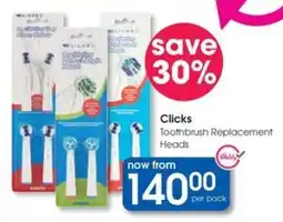 Clicks Clicks Toothbrush Replacement Heads offer