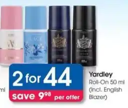 Clicks Yardley Roll-On offer