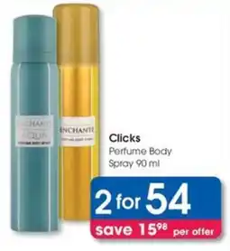 Clicks Clicks Perfume Body Spray offer