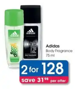 Clicks Adidas Body Fragrance offer