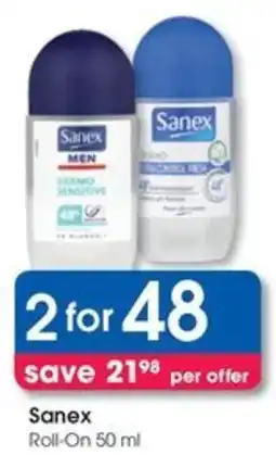 Clicks Sanex Roll-On offer