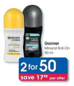 Clicks Garnier Mineral Roll-On offer