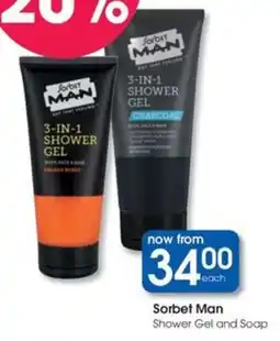 Clicks Sorbet Man Shower Gel and Soap offer