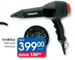 Clicks Toni&Guy 1800 Watt Hairdryer offer