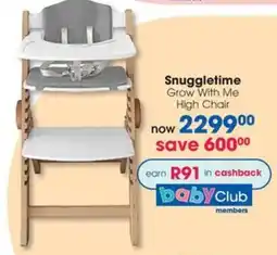 Clicks Snuggletime Grow With Me High Chair offer