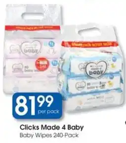 Clicks Clicks Made 4 Baby Baby Wipes offer