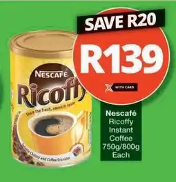 Checkers NESCAFÉ Ricoffy Instant Coffee offer