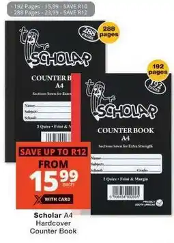 Checkers Scholar A4 Hardcover Counter Book offer