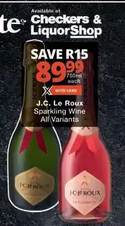 Checkers J.C. Le Roux Sparkling Wine offer