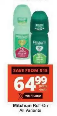 Checkers Mitchum Roll-On All Variants offer