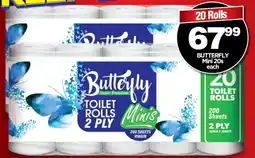 Choppies Butterfly Mini Toilet Rolls offer