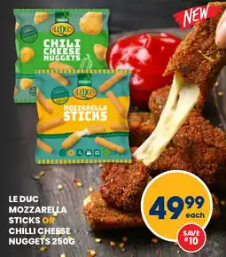 Econo Foods Le duc mozzarella sticks or chilli cheese nuggets offer