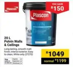 Builders Express Plascon Polvin Walls & Ceilings offer