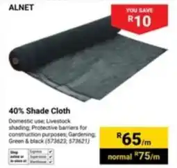 Builders Express Alnet 40% Shade Cloth offer