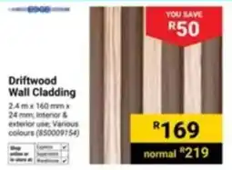 Builders Express Driftwood Wall Cladding offer