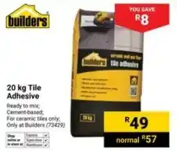Builders Express Builders Tile Adhesive offer