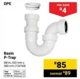 Builders Express DPE Basin P-Trap offer