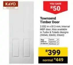 Builders Express Kayo Townsend Timber Door offer